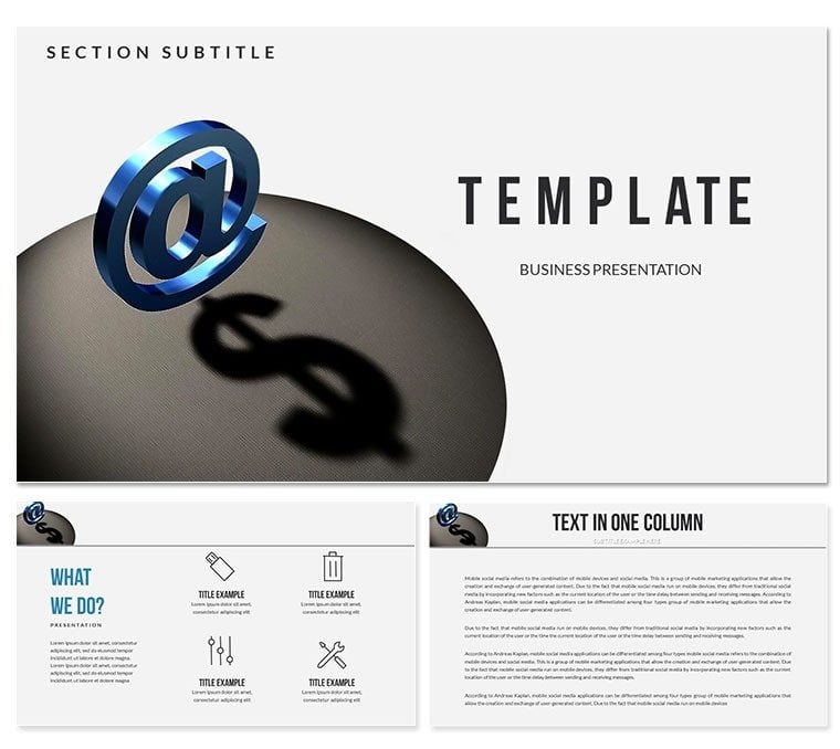 Electronic Commerce PowerPoint Template: Presentation