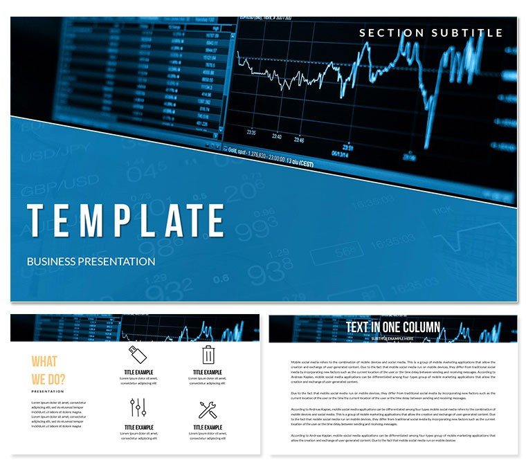 Stock Exchange Platform PowerPoint Template | Professional Presentation