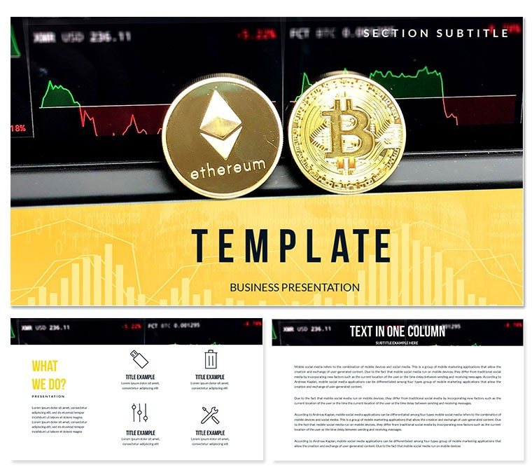 Cryptocurrencies : Bitcoin Vs Ethereum PowerPoint template