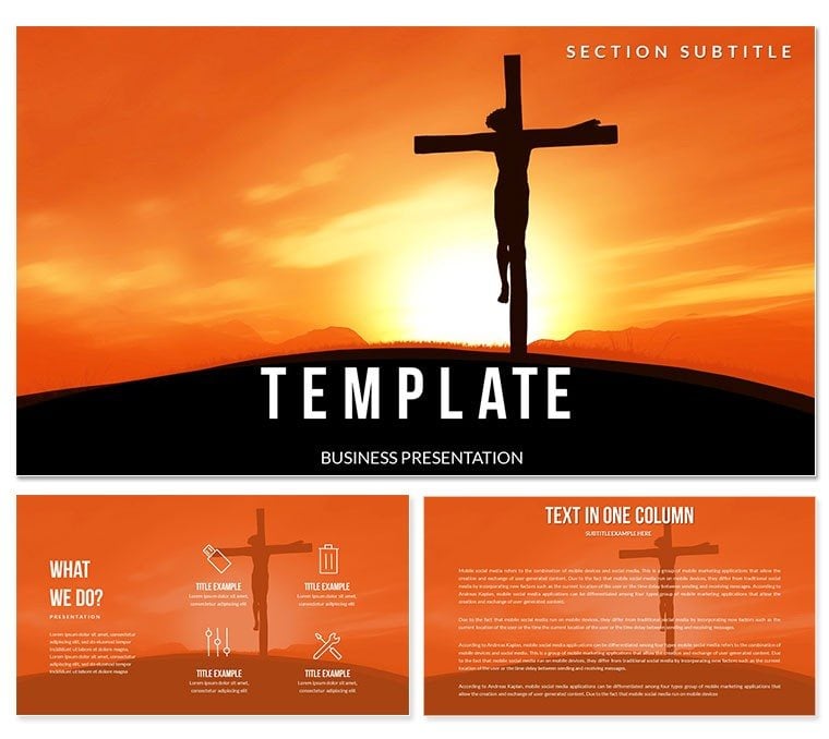 Christ on Cross PowerPoint Template - Download Presentation