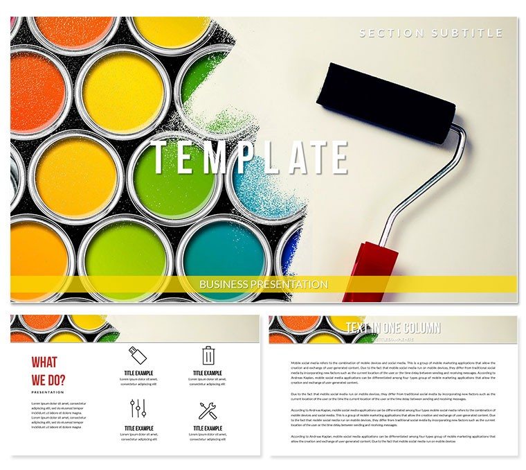 Types of Paints for Repair PowerPoint template
