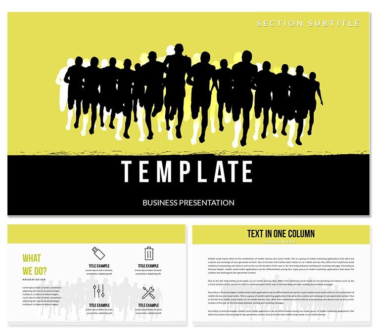 Marathon Training PowerPoint template