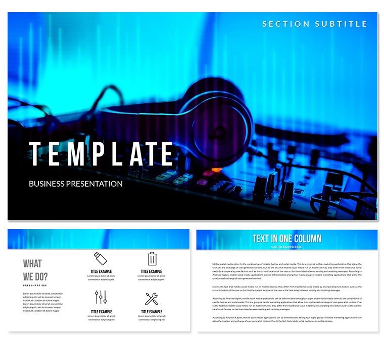 Tools and equipment for DJ PowerPoint templates