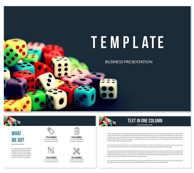 Casino Games - Rules and strategies for playing dice PowerPoint templates