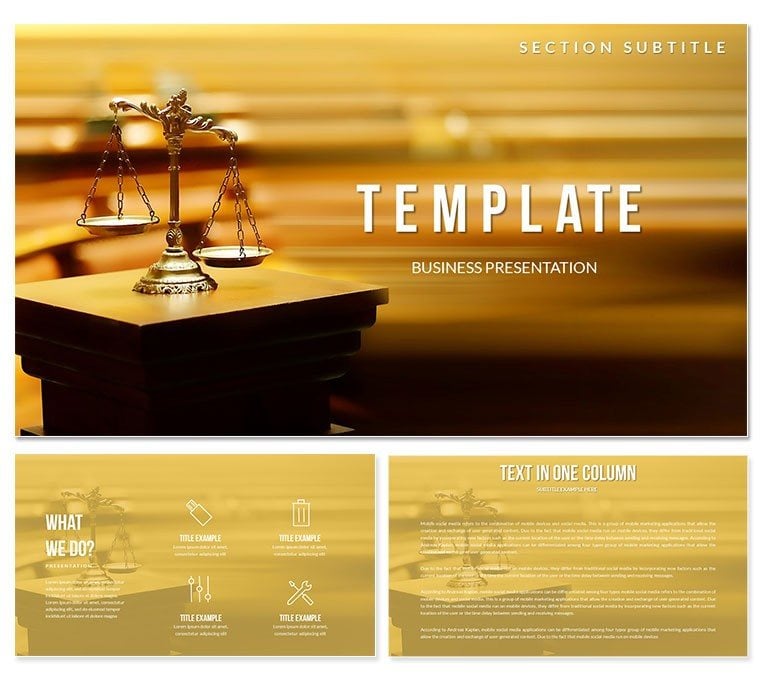 Judiciary PowerPoint presentation template