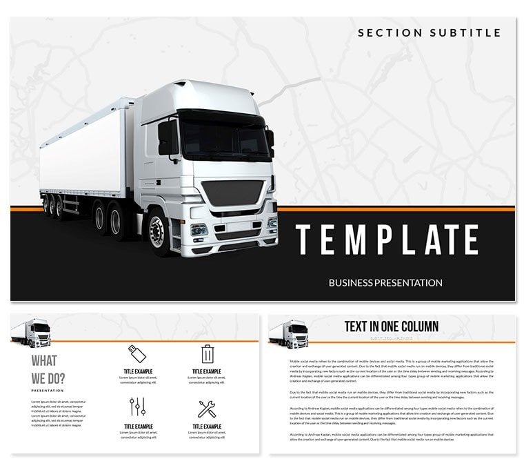 Truck Delivery Services PowerPoint templates