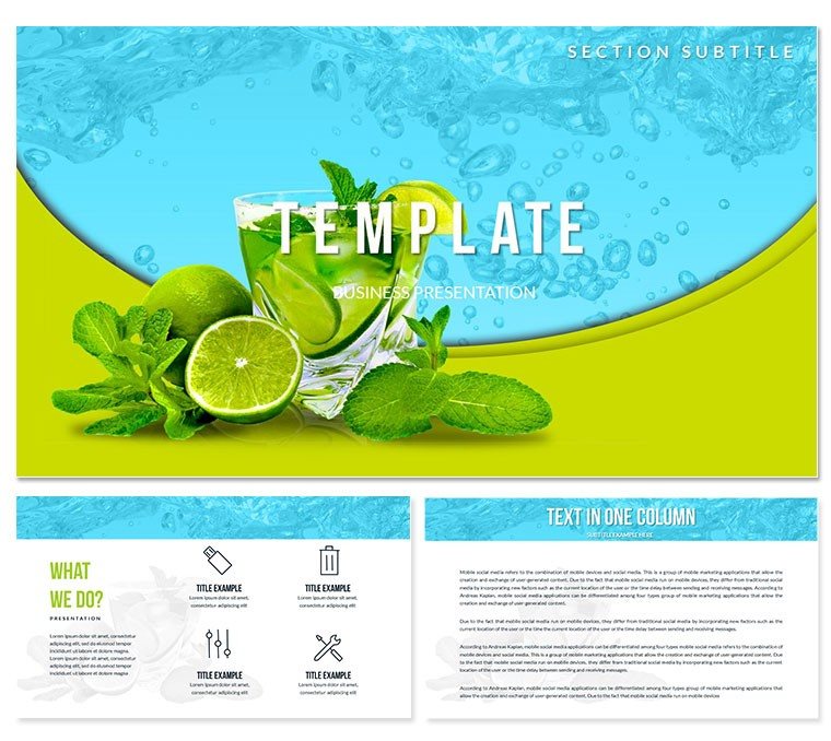 Cooling Drink PowerPoint templates