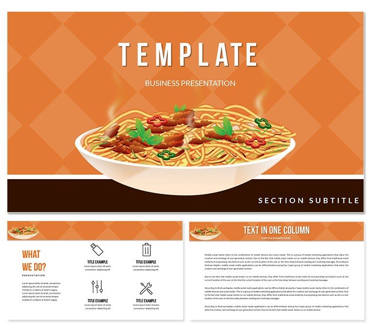 Italian pasta - Dish PowerPoint templates