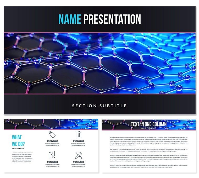 Abstract Atomic Ripples: Design Template for PowerPoint