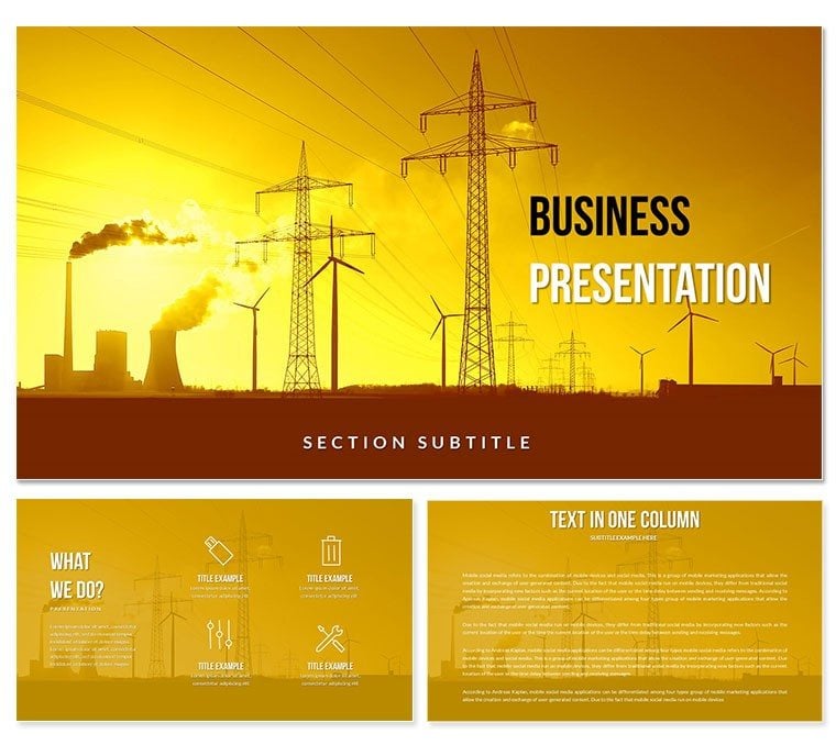 Energy Production and Management PowerPoint templates