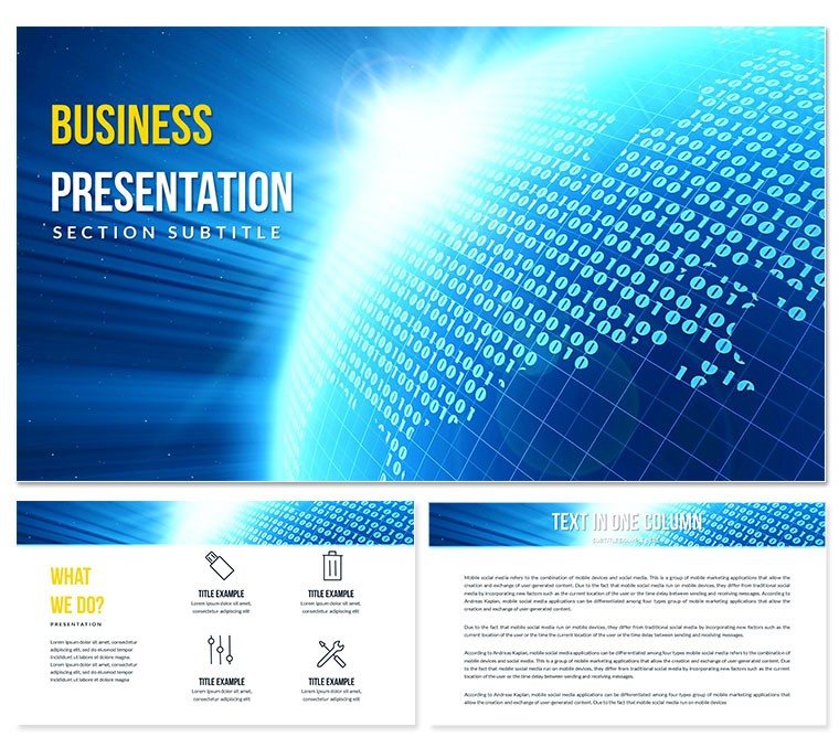 Abstract Futuristic Technology PowerPoint Template