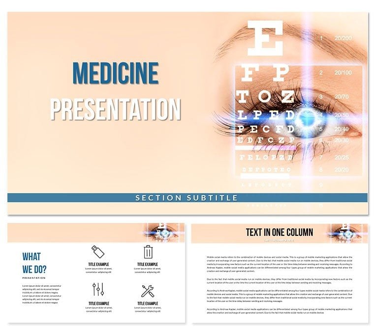 Laser Correction of Vision PowerPoint Template for Presentation