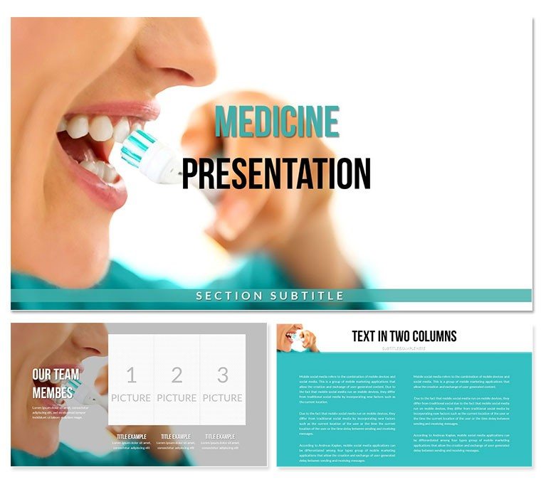 Brushing Teeth Properly PowerPoint Templates