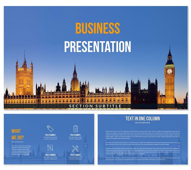 London Attractions - Sightseeing PowerPoint Templates