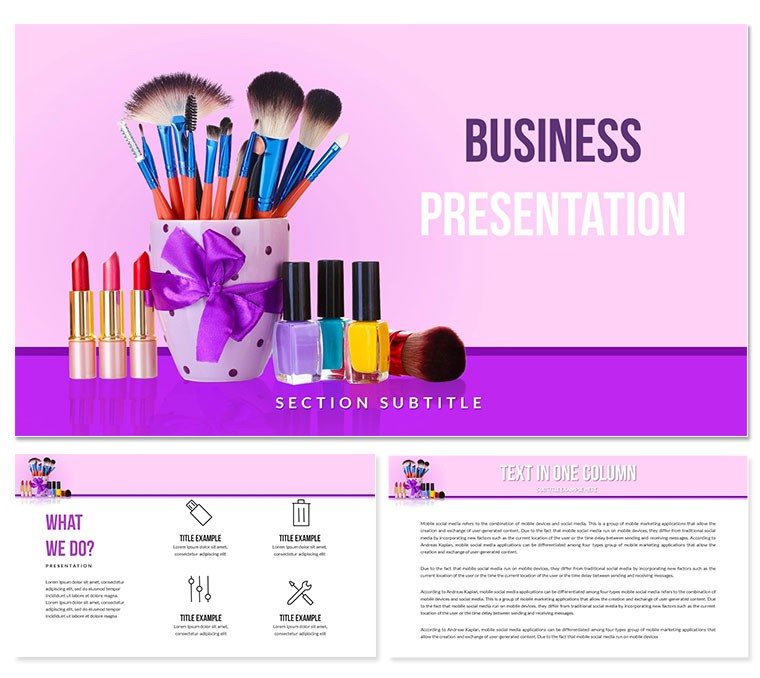 Cosmetics and Perfumery PowerPoint Templates