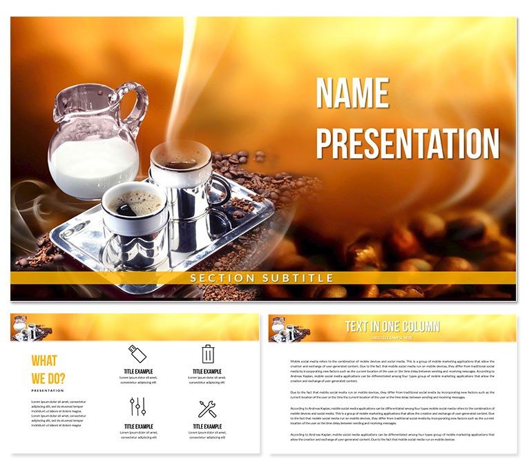 Coffee with Milk PowerPoint Templates