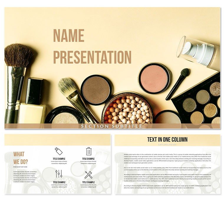 Makeup - Cosmetics and Perfumes PowerPoint Templates