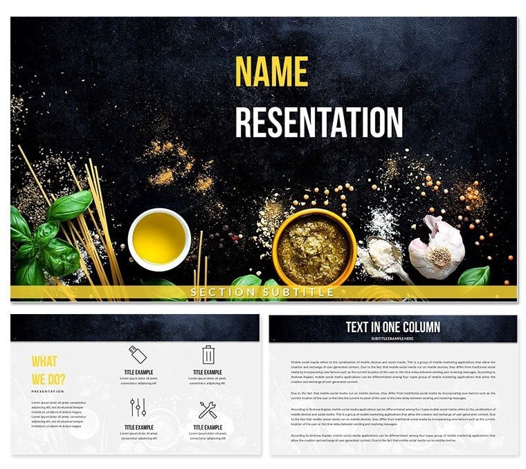Spices Recipes PowerPoint Templates