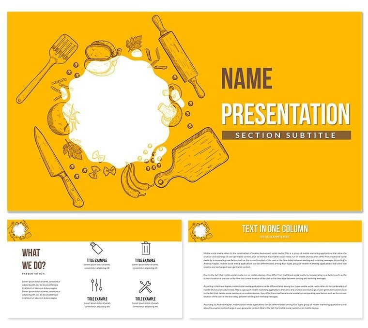 Recipes for Professional Chefs PowerPoint Templates