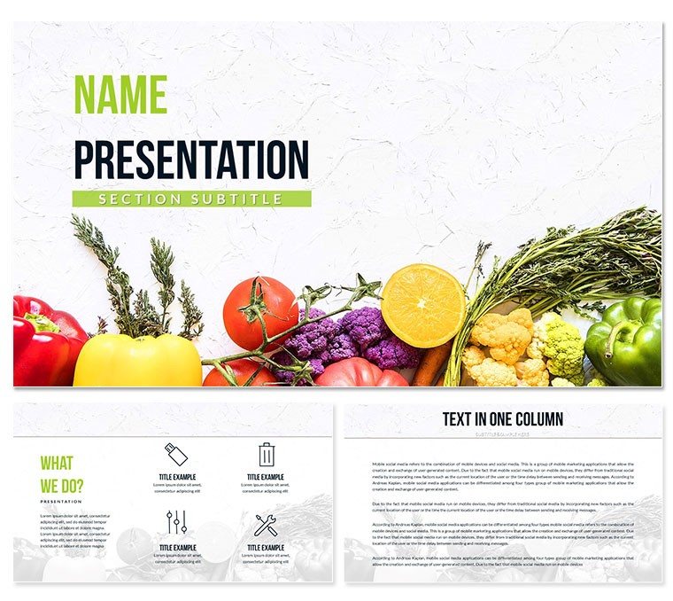 Interesting About Vegetables PowerPoint Templates