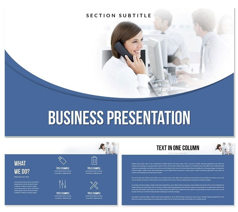 Communication Service - Customer relationship PowerPoint Templates