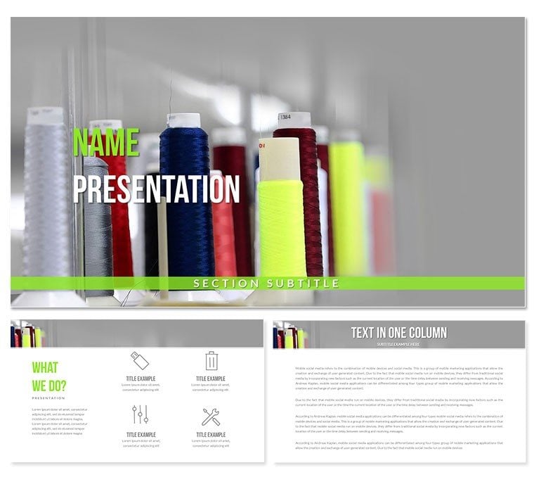 Differences In Sewing Thread PowerPoint Templates