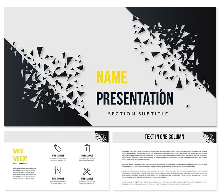 Black Background Abstraction PowerPoint Templates
