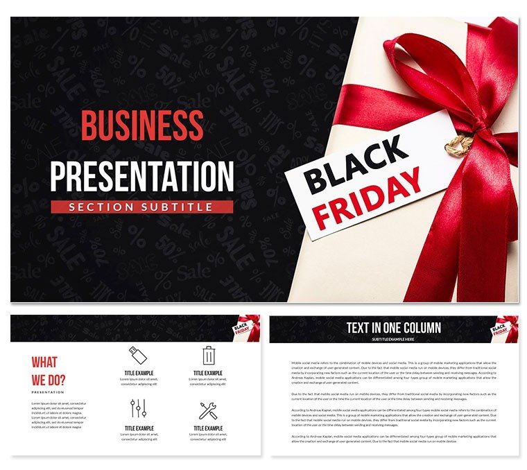 Black Friday Gift Box PowerPoint Template