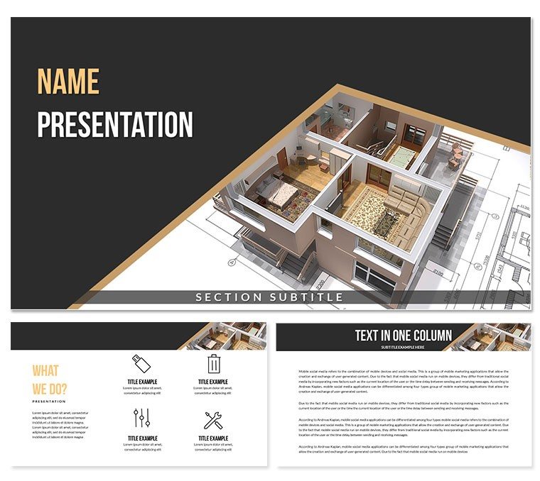 Planning Home, Apartment PowerPoint Templates