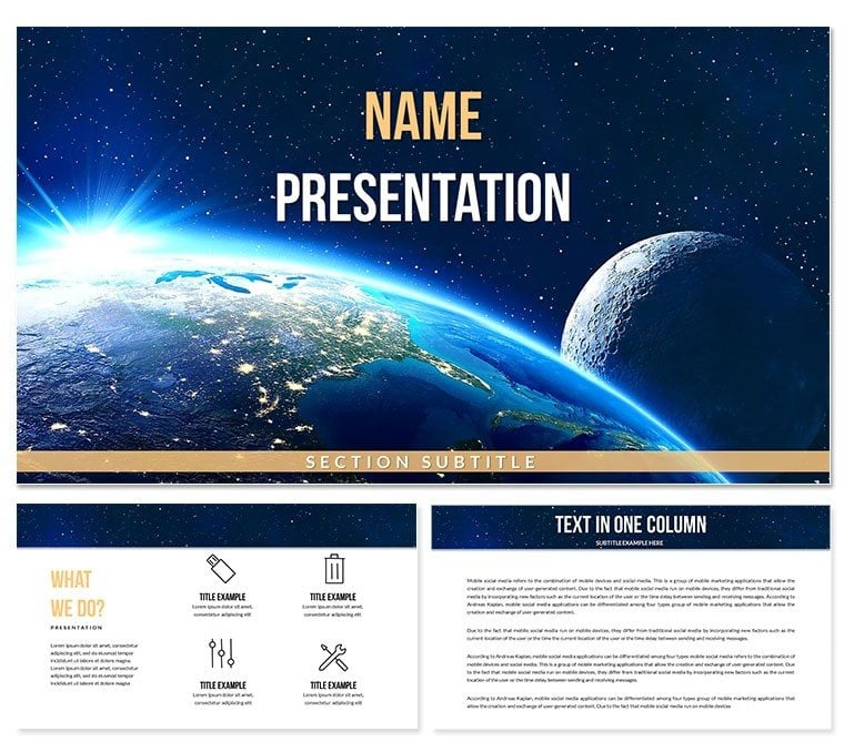 Earth and Moon PowerPoint Templates