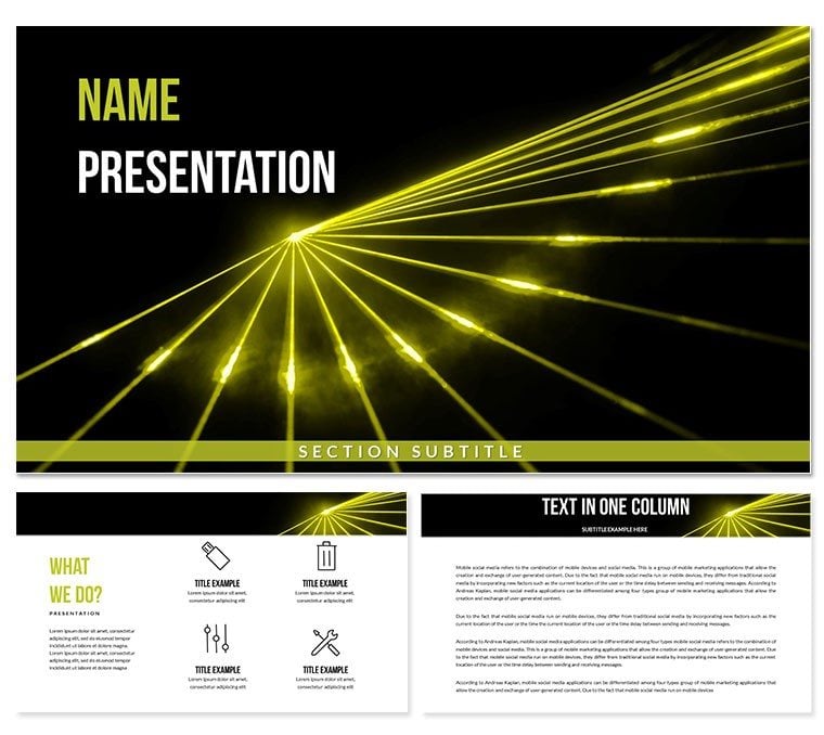 String Lights PowerPoint Templates