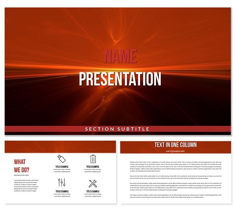 Red Light Background PowerPoint Templates