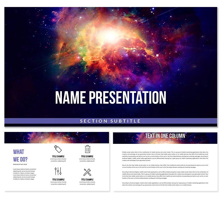 Space Galaxy PowerPoint presentation Template, Space PPTX, background