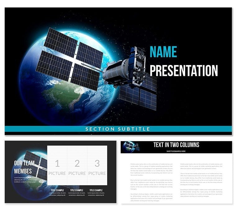 Space Satellite PowerPoint Template
