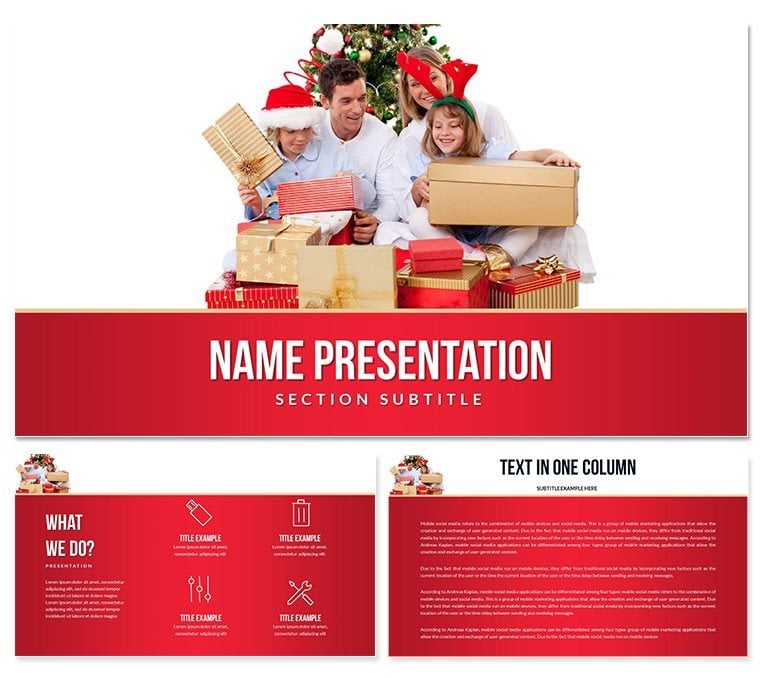 Celebrate Christmas with Family PowerPoint Templates
