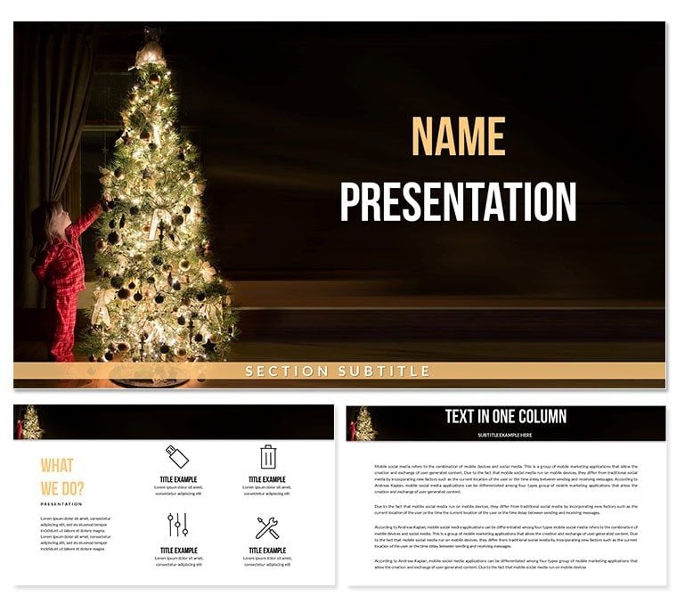 Child and Christmas Tree PowerPoint Template | Download Presentation