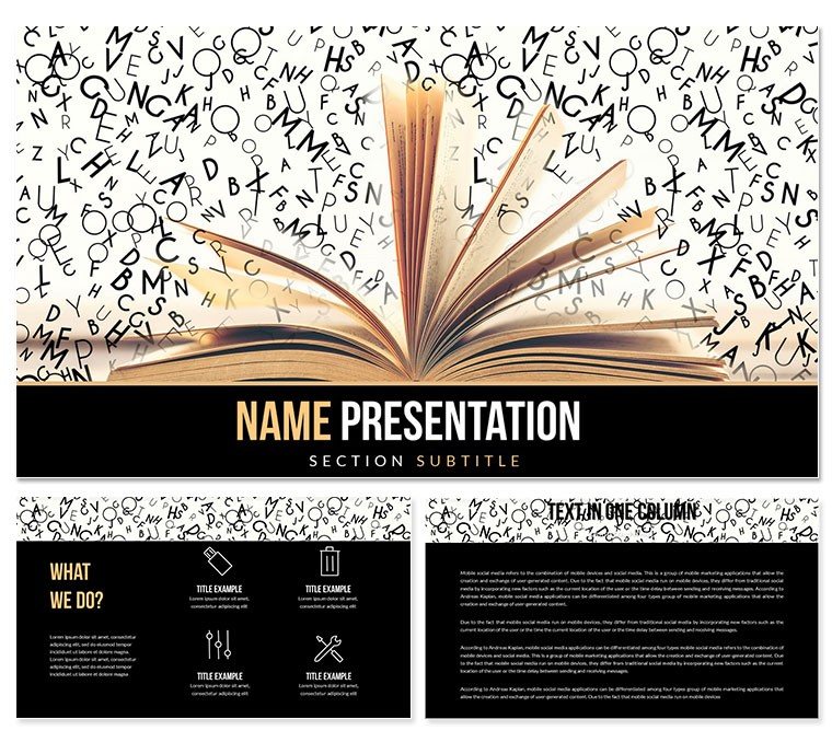 Open Book PowerPoint Template: Presentation