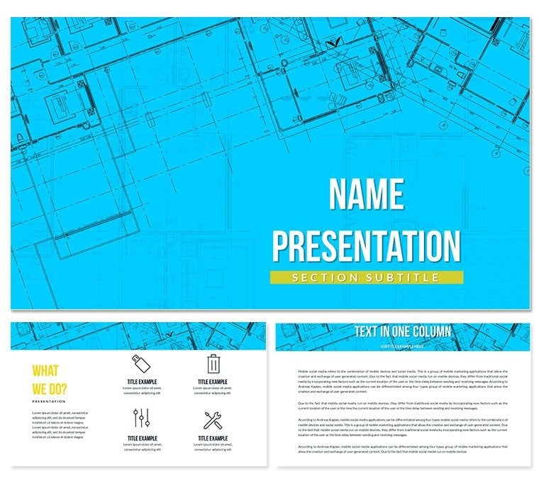 Architecture - Art of building constructions PowerPoint template
