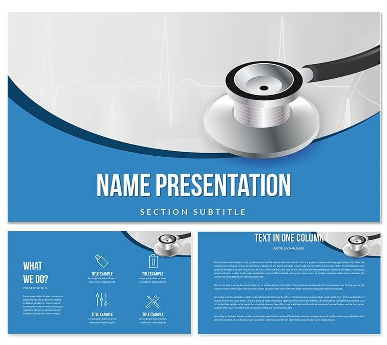 Pediatric Stethoscope PowerPoint templates
