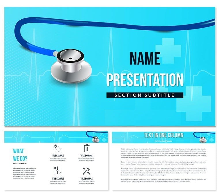 Stethoscope PowerPoint Template for Medical Presentations