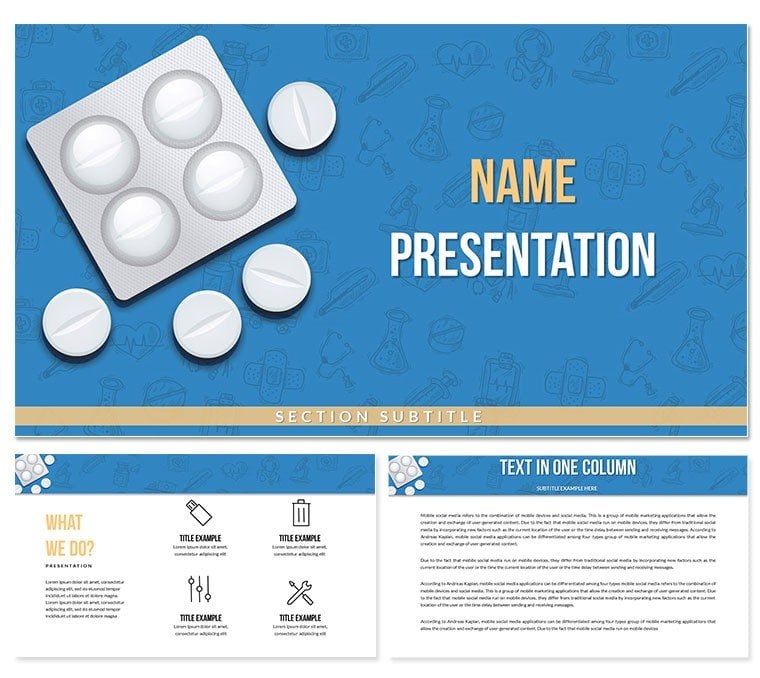 Medicine : Prescription Pills PowerPoint template