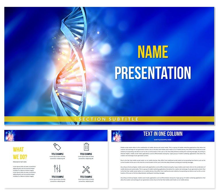 Human genetic diseases PowerPoint template