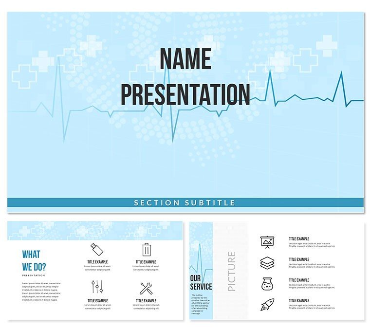 Cardiogram Reading PowerPoint template