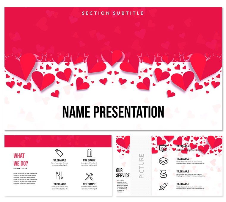 Valentine Messages PowerPoint template
