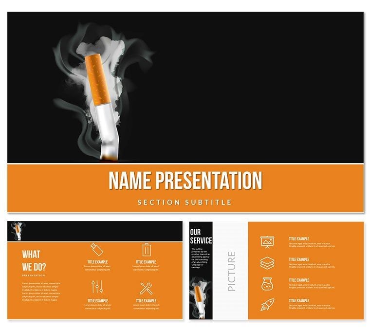 Break Free: Stop Smoking PowerPoint Template | Kick Habit Presentation