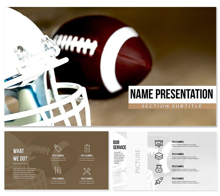 American Football Positions PowerPoint template