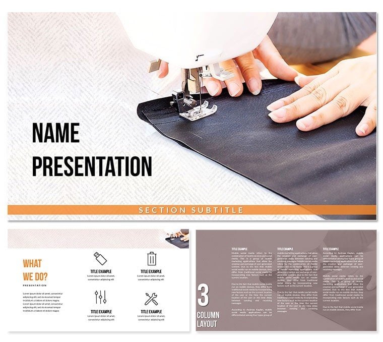 Sewing Machine PowerPoint template