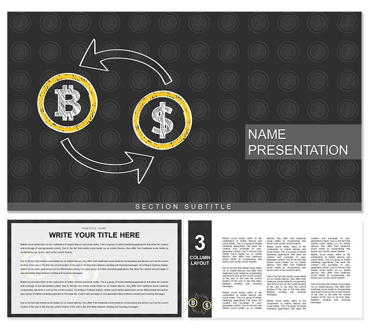 Bitcoin price USD PowerPoint Templates