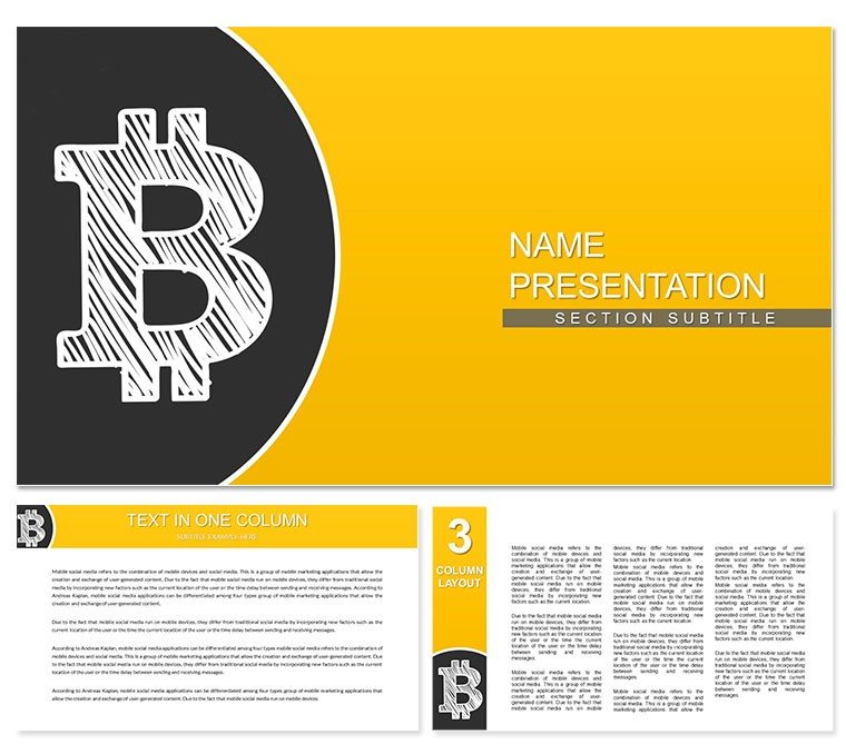 Bitcoin Account PowerPoint template
