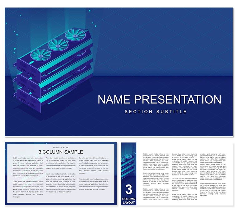 Cryptocurrency Mining PowerPoint template